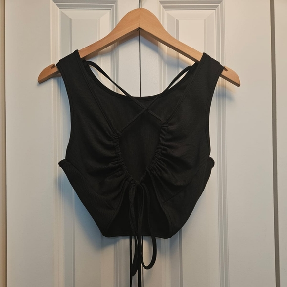 Tie Backless Black Top - Picture 3 of 3